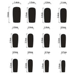 Ballet French Sunflower Press-On Nails - shape reference