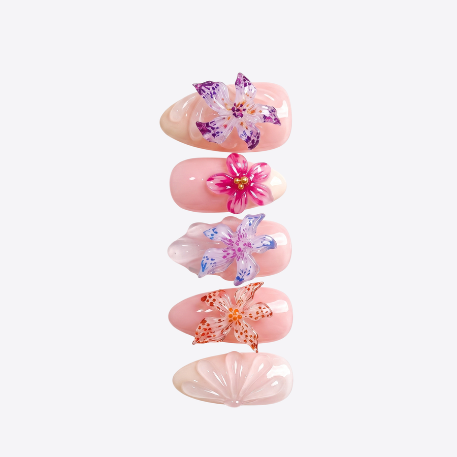 Soft Crystal Flower Nail Art Accessories - góc chụp 1