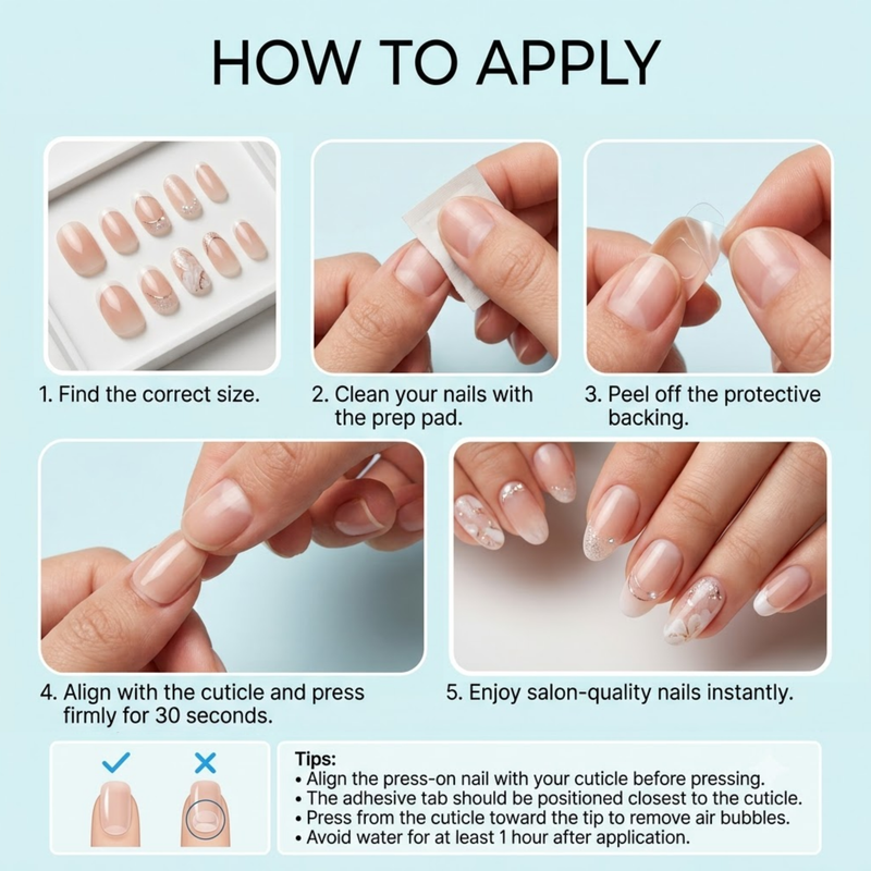 Short Almond Nude Pink Gradient Press On Nails | Quiet Luxury Minimalist Style | Reusable Nail Set