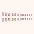 Pastel Gradient Square French Tip Press-On Nails
