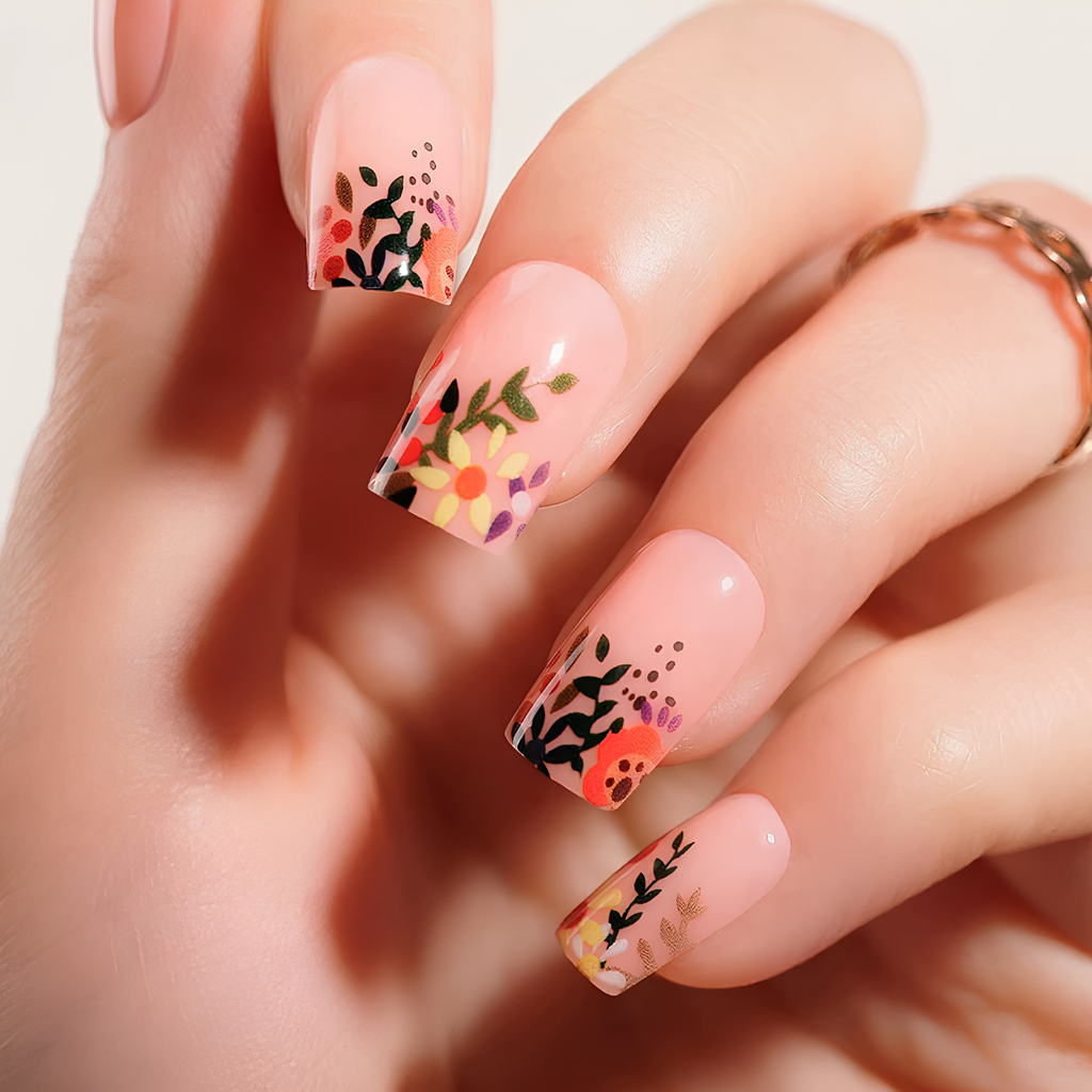 Pink Rose French Press-On Nails
