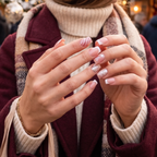Press-on-nail Pink Christmas Tree Snowflake Press On Nails | Winter Holiday Style | Reusable Nail Set 3