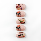 Press-on-nail Pink Rose French Press On Nails | Romantic Floral Style | Reusable Nail Set 2
