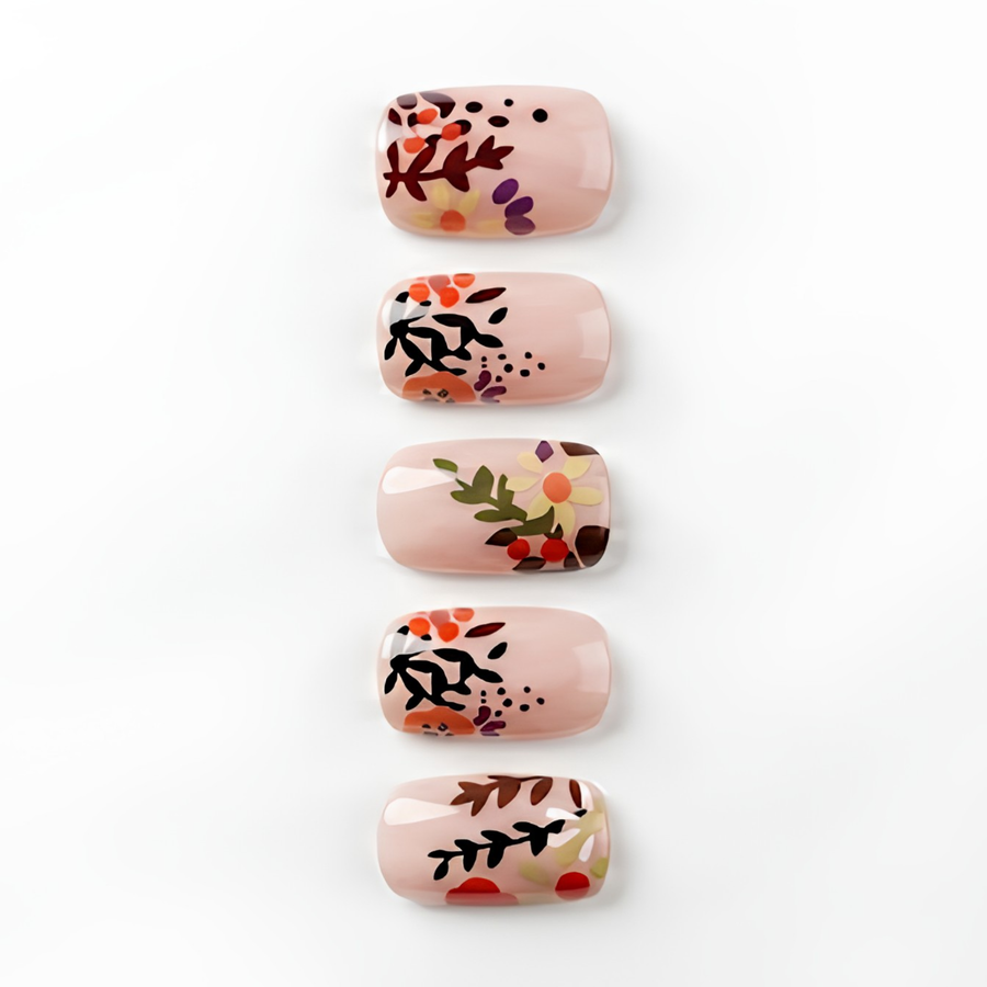 Pink Rose French Press-On Nails - góc chụp 1