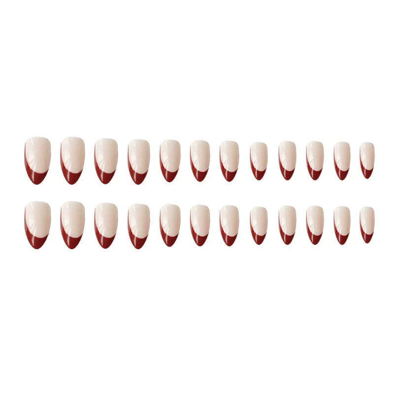 Minimalist French Teardrop Nail Stickers - góc chụp 1