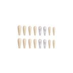 Press-on-nail Long Golden Daisy Press On Nails | Elegant Floral Style | Reusable Nail Set 3