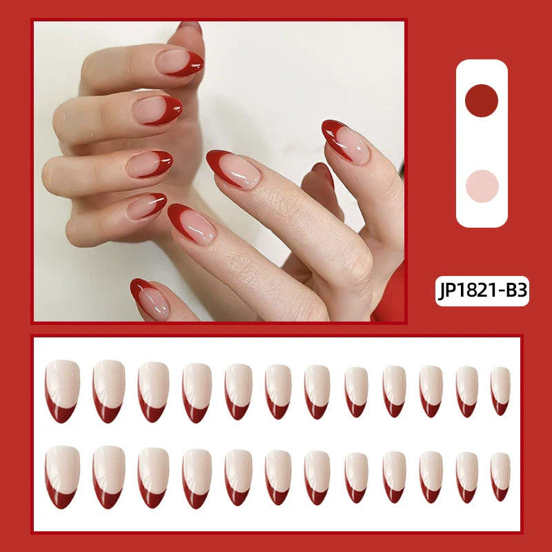 Minimalist French Teardrop Nail Stickers