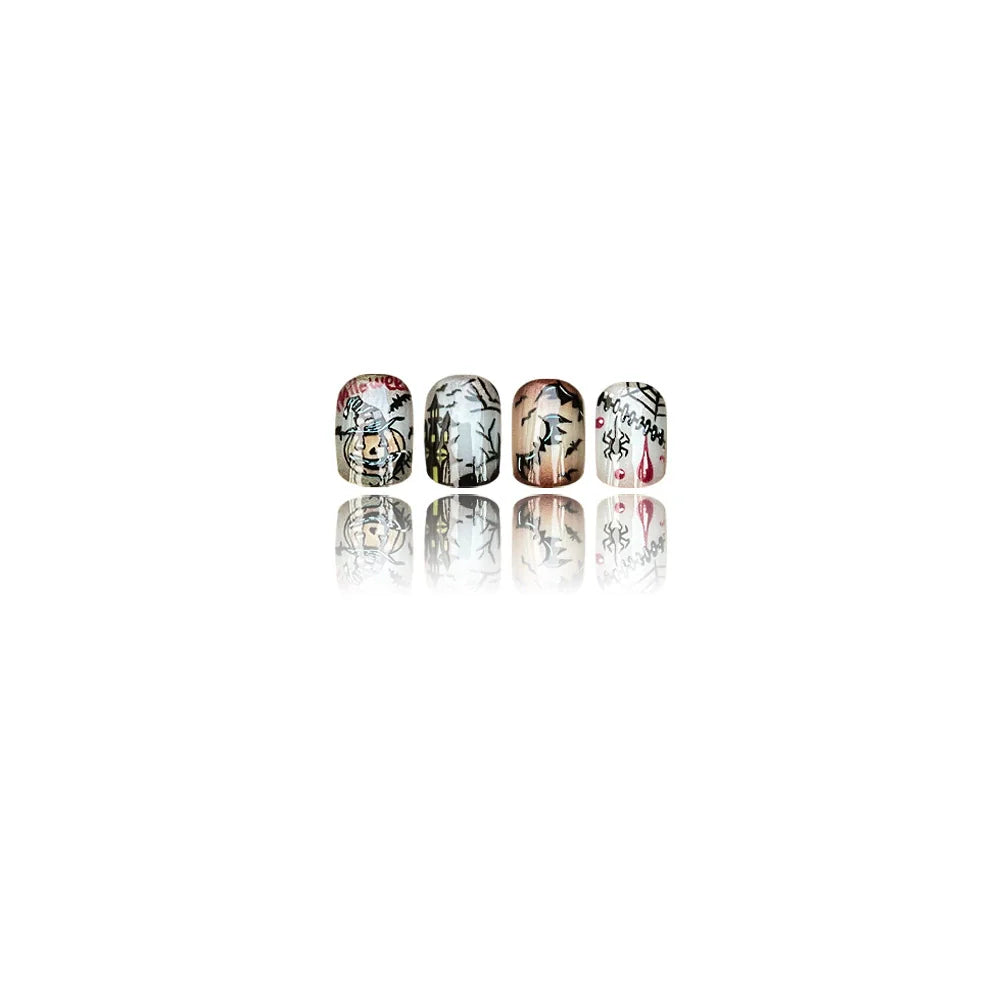 Gothic Bloody Skull Halloween Press-On Nails