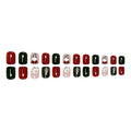 Santa & Snowman Red Green Christmas Nails