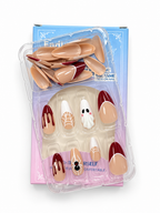 Halloween press on nails tray on packaging box