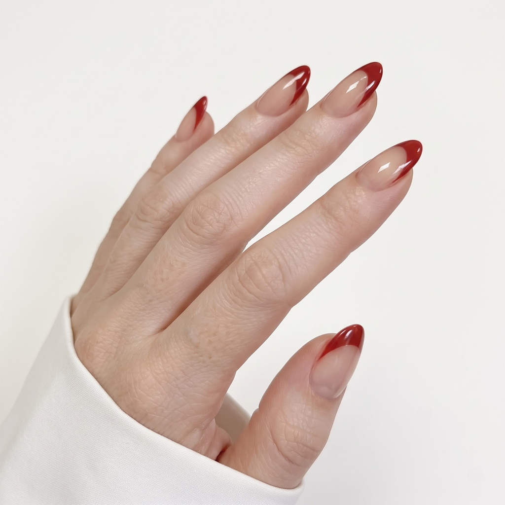 Press-on-nail Minimalist French Teardrop Nail Stickers | Elegant Nail Art | Easy DIY Decoration 1